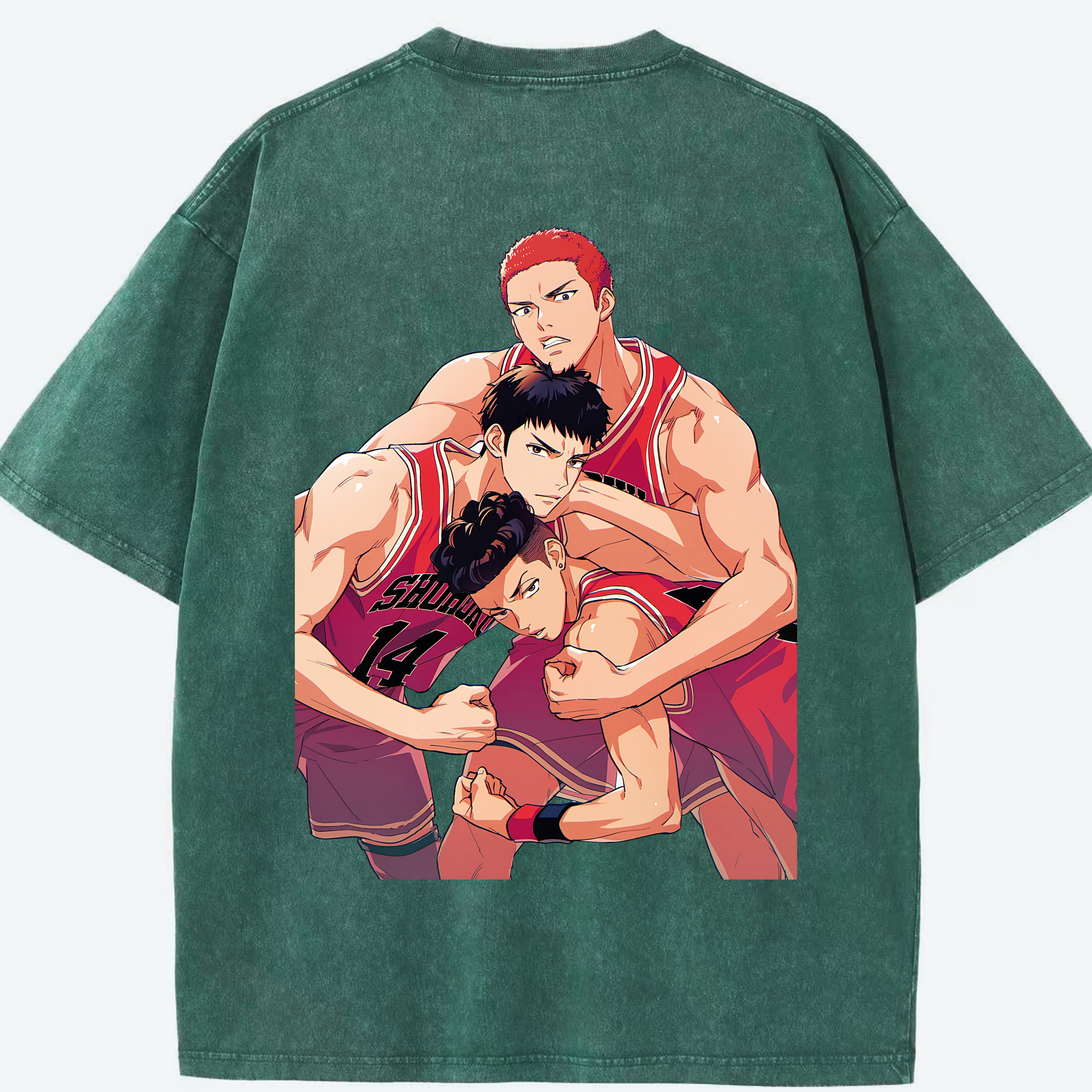 （画像用） SLAM DUNK／スラムダンク 綿100% ヴィンテージ風 半袖Tシャツ（背面プリント）